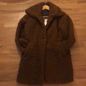NWT AMERICAN EAGLE Brown Teddy Coat